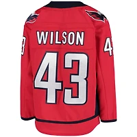 Maillot de joueur Tom Wilson rouge pour jeunes des Capitals Washington à domicile