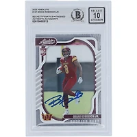 Brian Robinson Jr. Washington Commanders Autographié 2022 Panini Absolute #127 Beckett Fanatics Witnessed Authenticated 10 Rookie Card