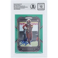 Brian Robinson Jr. Washington Commanders Autographié 2022 Panini Prizm Vert #321 Beckett Fanatics Witnessed Authenticated 10 Rookie Card