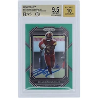 Brian Robinson Jr. Washington Commanders Carte de recrue autographiée Panini Prizm Green #321 2022 Beckett Fanatics Witnessed Authenticated 9.5/10 Rookie