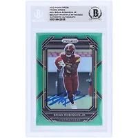 Brian Robinson Jr. Washington Commanders Carte de recrue authentifiée 2022 Panini Prizm Green #321 autographiée par les fanatiques de Beckett