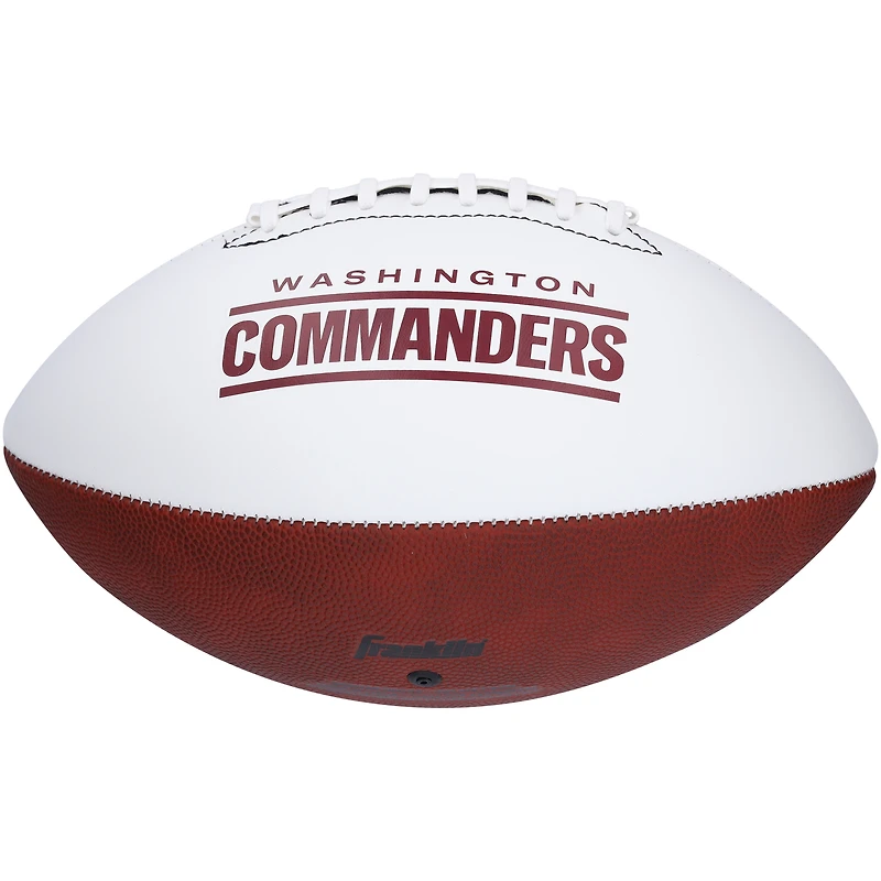 Brian Robinson Jr. Washington Commanders Autographed Franklin White Panel Football 