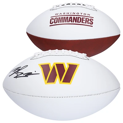 Brian Robinson Jr. Washington Commanders Autographed Franklin White Panel Football 