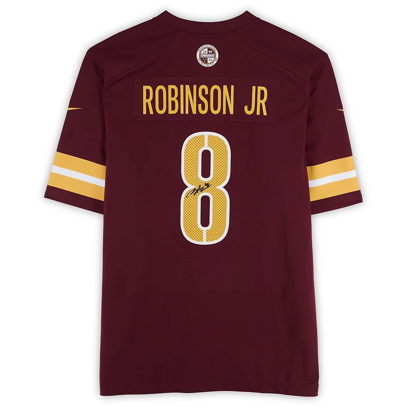 Brian Robinson Jr. Washington Commanders Autographed Nike Burgundy Game Jersey  
