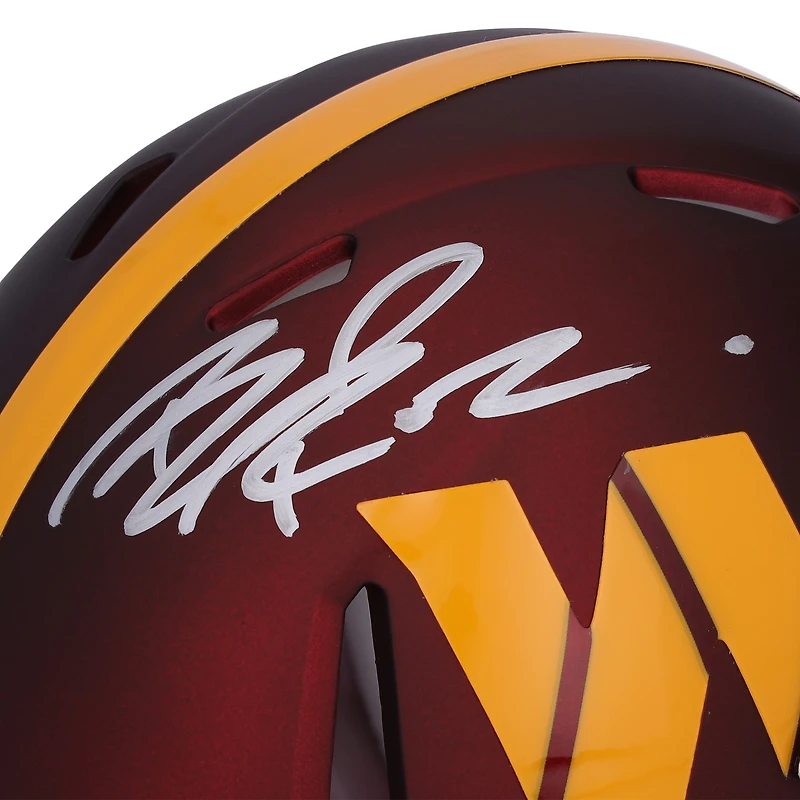 Casque Riddell Speed ​​Mini autographié par Brian Robinson Jr. Washington Commanders
