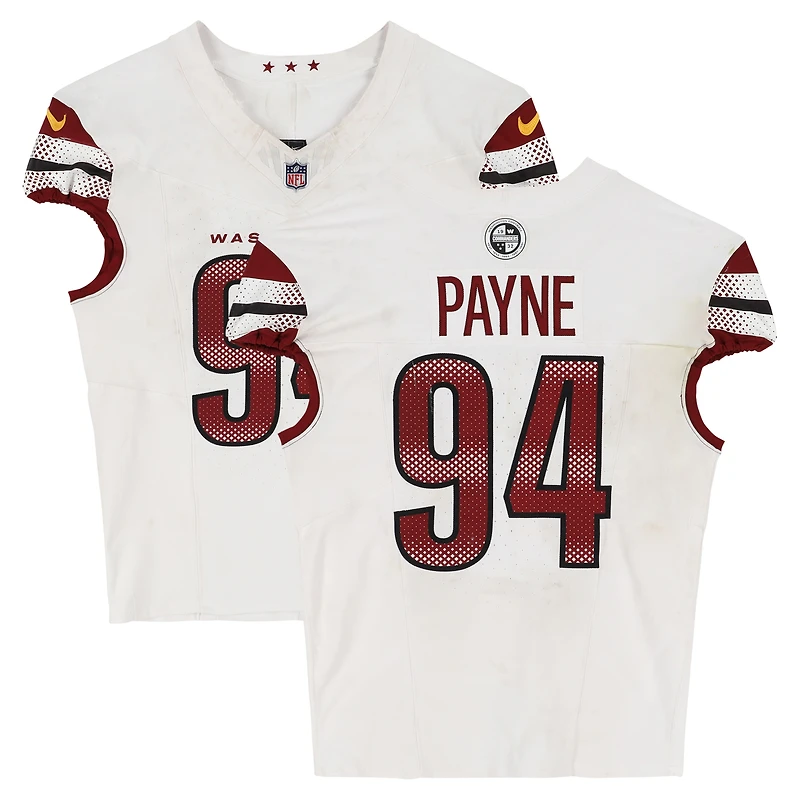 Daron Payne Washington Commanders Game-Used #94 Burgundy Nike Jersey vs. Kansas City Chiefs on October 27, 2025 
