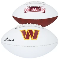 Ballon de football Franklin White Panel autographié par Deebo Samuel Sr, commandant de Washington