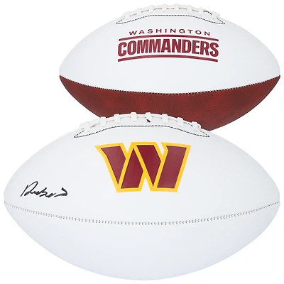 Ballon de football Franklin White Panel autographié par Deebo Samuel Sr, commandant de Washington