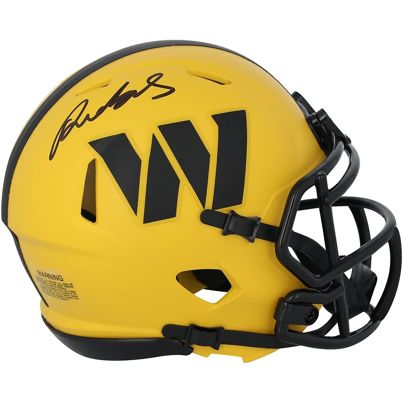 Casque Riddell Rave Speed ​​Mini autographié par Deebo Samuel Sr, commandants de Washington