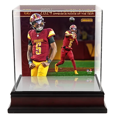 Fanatics Authentic Jayden Daniels Washington Commanders 2024 NFL Offensive Rookie of the Year Mini Helmet Case with Sublimated Back