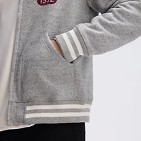 Fanatics Heather Gray Washington Commanders IconicFleece Full-Zip Jacket