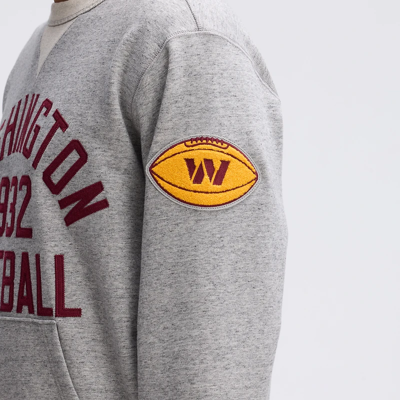 Fanatics Heather Gray Washington Commanders IconicFleece Pocket Sweatshirt