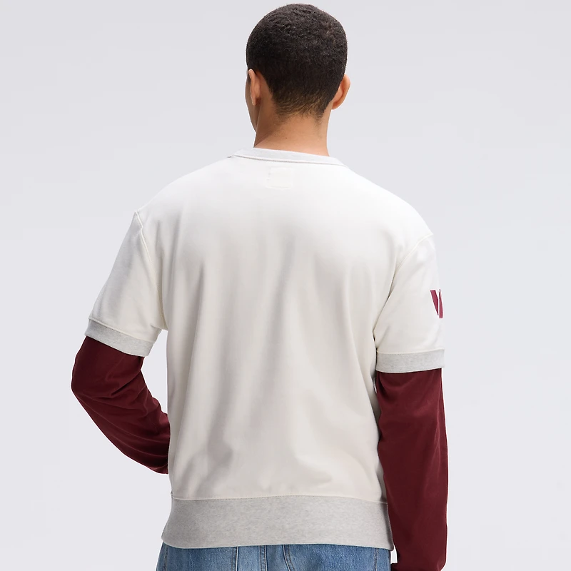 Sweat-shirt à manches courtes Fanatics Oatmeal Washington Commanders IconicFleece