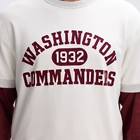 Fanatics Oatmeal Washington Commanders IconicFleece Short Sleeve Sweatshirt