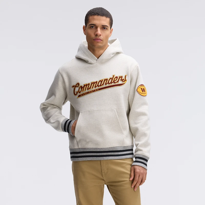 Fanatics Oatmeal Washington Commanders IconicFleece Tipped Hoodie