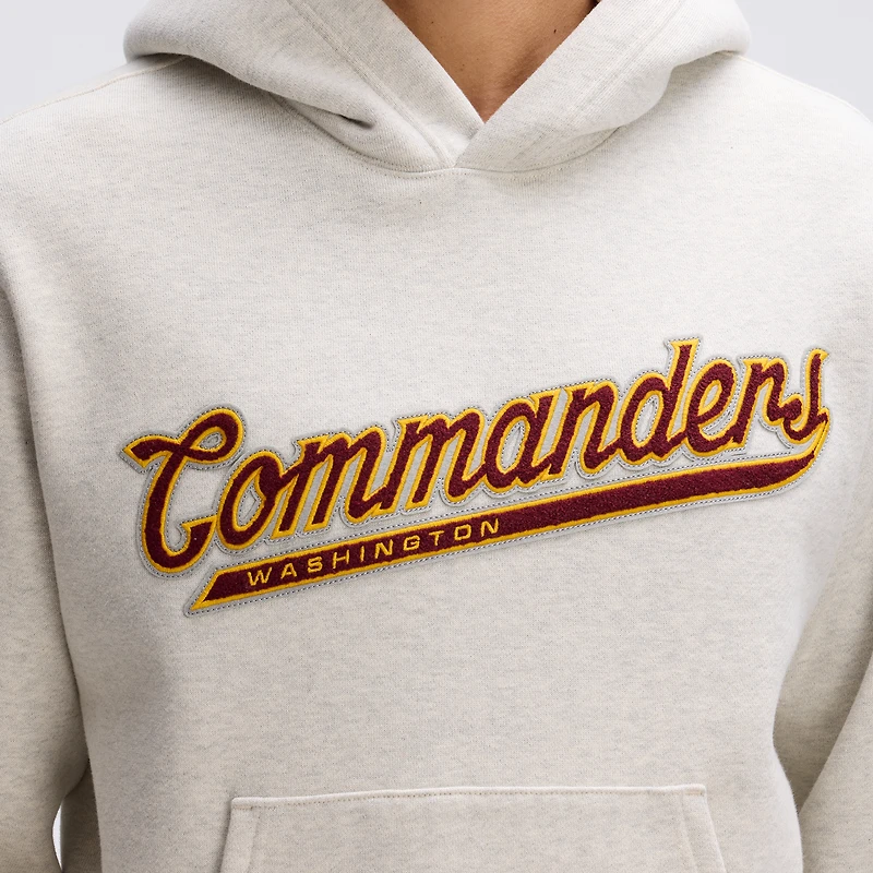 Fanatics Oatmeal Washington Commanders IconicFleece Tipped Hoodie
