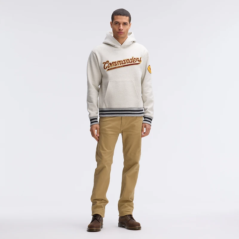 Fanatics Oatmeal Washington Commanders IconicFleece Tipped Hoodie
