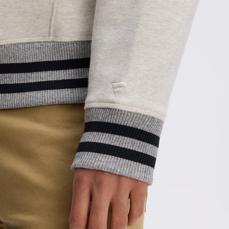 Fanatics Oatmeal Washington Commanders IconicFleece Tipped Hoodie