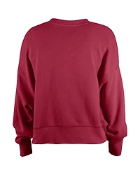 Girl's New Era Burgundy Washington Commanders Flip Sequin Sweatshirt