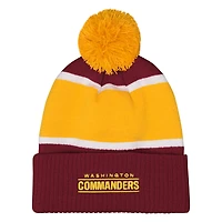 Girls Outerstuff  Burgundy Washington Commanders Let's Play Cuffed Knit Hat with Pom