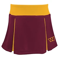 Girls Preschool Burgundy Washington Commanders Spirit Cheerleader Two-Piece Set with Bloomers