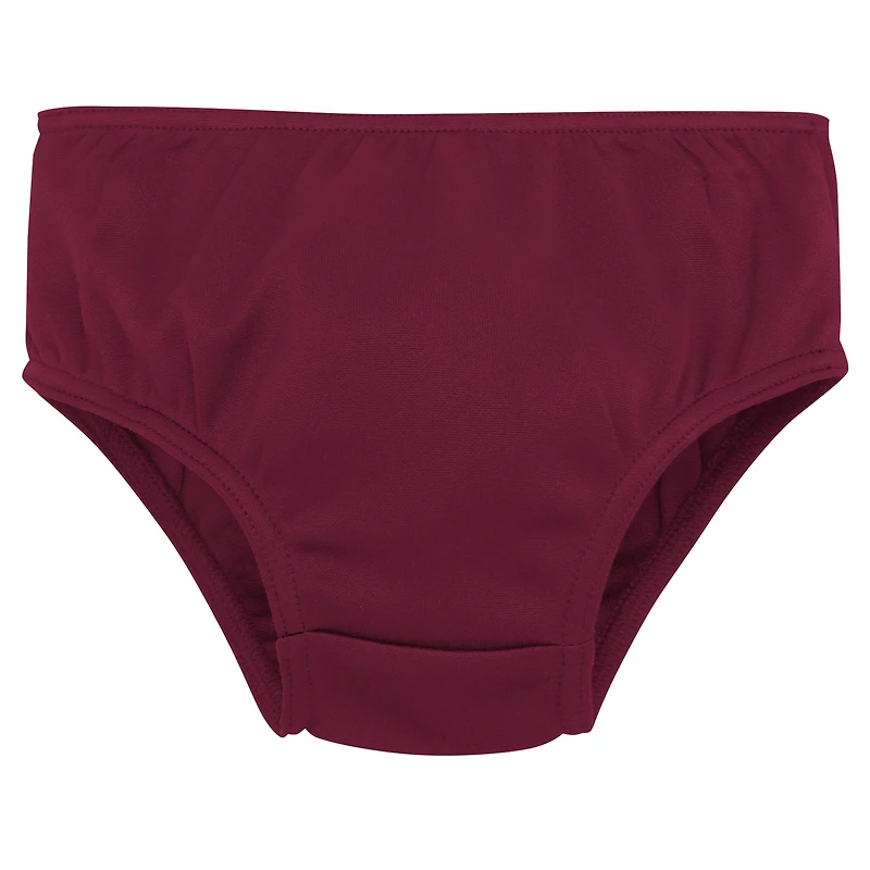 Ensemble deux pièces bordeaux pour petites filles, style pom-pom girl, Washington Commanders, avec bloomer
