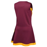 Girls Preschool Burgundy Washington Commanders Two-Piece Cheer Captain Jumper Dress with Bloomers Set