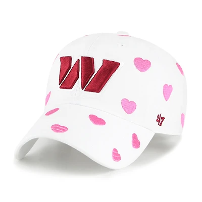 Chapeau réglable blanc Washington Commanders Surprise Clean Up '47 pour filles