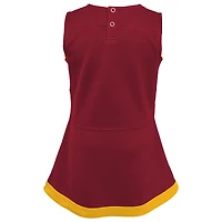 Girls Toddler Burgundy/Gold Washington Commanders Cheer Captain Jumper Dress