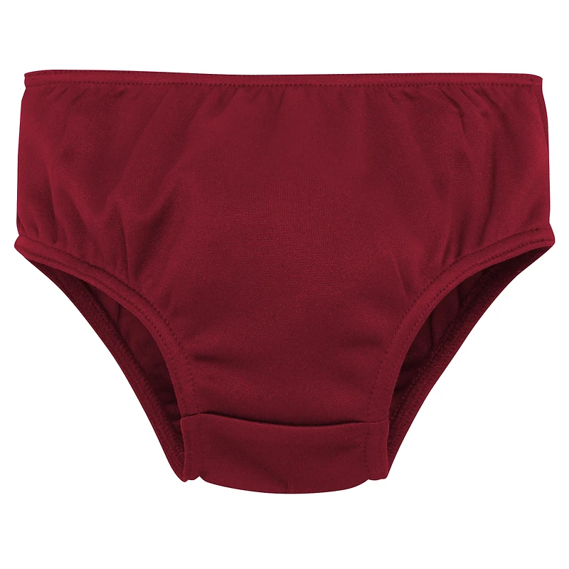 Girls Toddler Burgundy Washington Commanders Cheer Captain Dress with Bloomers