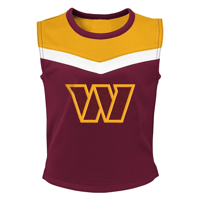 Ensemble de pom-pom girl deux pièces bordeaux Washington Commanders Spirit pour jeunes filles