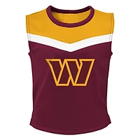 Ensemble de pom-pom girl deux pièces bordeaux Washington Commanders Spirit pour jeunes filles