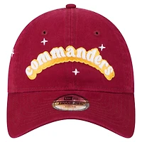 Girls Youth New Era  Burgundy Washington Commanders Cheer 9TWENTY Adjustable Hat