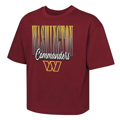 Girls Youth Outerstuff  Burgundy Washington Commanders Big City Boxy T-Shirt