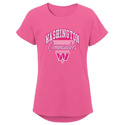 T-shirt rose Washington Commanders Playtime Dolman pour jeune fille