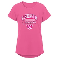 T-shirt rose Washington Commanders Playtime Dolman pour jeune fille