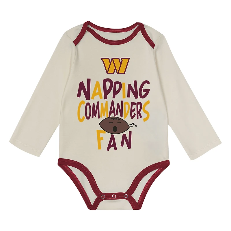 Ensemble trois pièces Little Champ de Washington Commanders pour bébé Outerstuff Bordeaux
