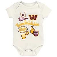 Ensemble de body trois pièces Outerstuff Washington Commanders Littlest Player pour bébé et nouveau-né