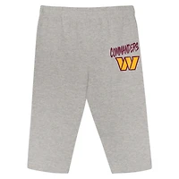 Ensemble 3 pièces pour bébé Outerstuff bordeaux/doré Washington Commanders Double Down, body et pantalon