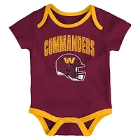Infant Outerstuff  Washington Commanders All Day Play Three-Piece Bodysuit Set