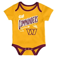 Infant Outerstuff  Washington Commanders All Day Play Three-Piece Bodysuit Set