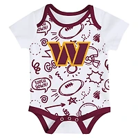Infant Outerstuff  Washington Commanders All Day Play Three-Piece Bodysuit Set