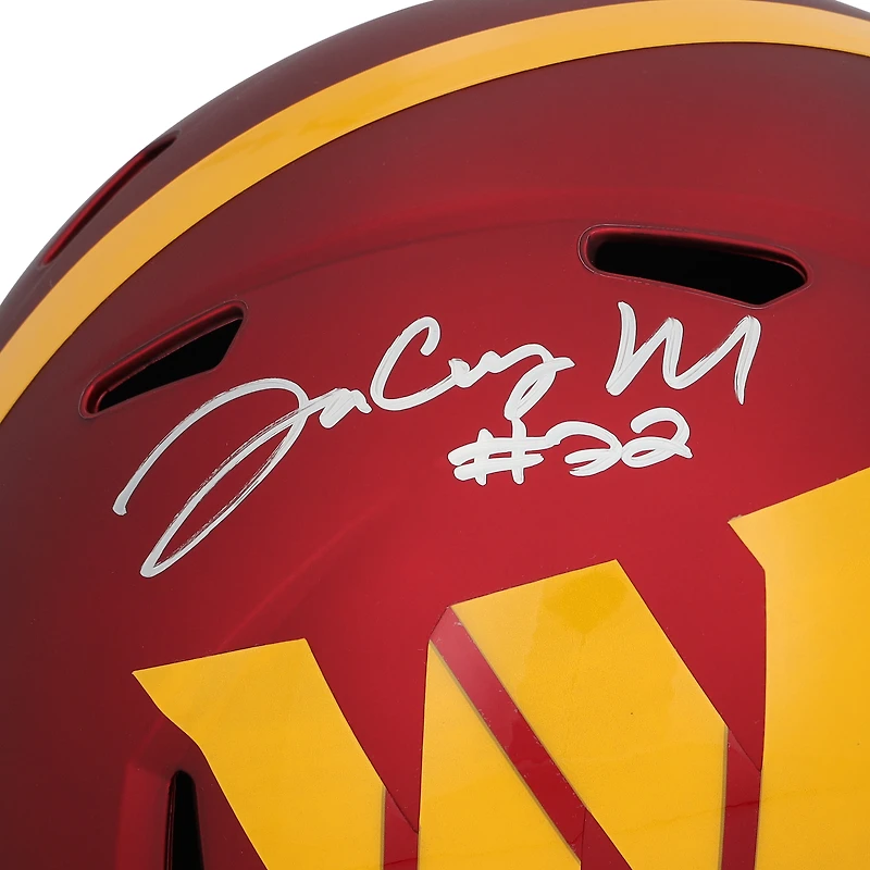 Jacory Croskey-Merritt Washington Commanders Autographed Riddell Speed Replica Helmet