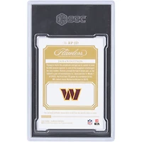 Jahan Dotson Washington Commanders 2022 Panini Flawless Silver Rookie Patch Tri-Color Relic #RP-JD #9/20 SGC Authenticated 9 Rookie Card