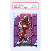 Jahan Dotson Washington Commanders 2022 Panini Mosaic Purple Mosaic #314 #15/49 PSA authentifié 10 Rookie Card