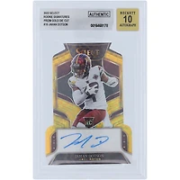 Jahan Dotson Washington Commanders Autographed 2022 Panini Select Gold Prizm Die Cut #RS-JD #3/10 BGS Authenticated Auto 10 Rookie Card 