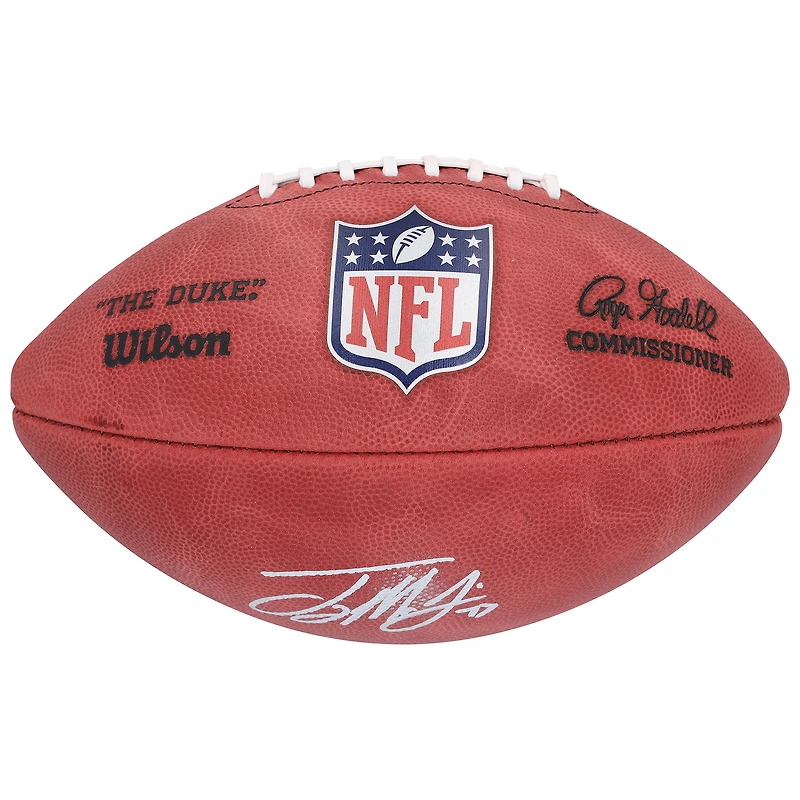 Ballon de football américain Duke en couleur, autographié par Jayden Daniels et Terry McLaurin, des Washington Commanders