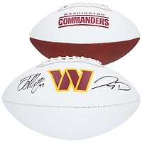 Ballon de football américain Franklin White Panel autographié par Jayden Daniels et Terry McLaurin, des Washington Commanders.
