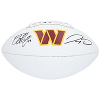 Jayden Daniels & Terry McLaurin Washington Commanders Autographed Franklin White Panel Football