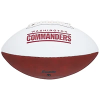 Ballon de football américain Franklin White Panel autographié par Jayden Daniels et Terry McLaurin, des Washington Commanders.